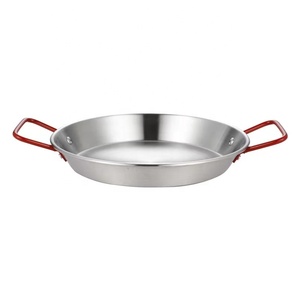 Paellera Clásica <span class=keywords><strong>de</strong></span> <span class=keywords><strong>Acero</strong></span> <span class=keywords><strong>Inoxidable</strong></span> <span class=keywords><strong>para</strong></span> Cocina, Restaurante, Catering, Ecológica, <span class=keywords><strong>para</strong></span> Mariscos Españoles y Pasta, Doble Revestimiento - Product Image 1