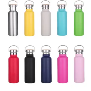 ecofriendly powder coated double wall stainless steel 304 vacuum insulated outdoor sports water bottles with portable lid