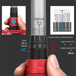 Kit de réparation et d'entretien de vélo avec clé <span class=keywords><strong>dynamométrique</strong></span> 1/4'' de 17 pièces, jeu de douilles multifonctionnel avec boîte à outils de démontage portable - Product Image 5