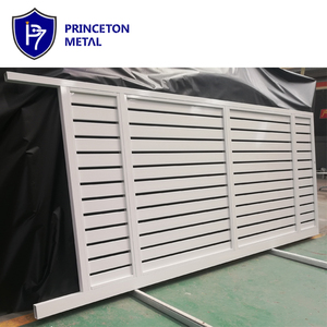 Cancello Scorrevole Orizzontale in Alluminio Nero Personalizzato per Ingresso Residenziale e Commerciale, Stile Dallas, 6 Piedi, Vendita all'Ingrosso - Product Image 2