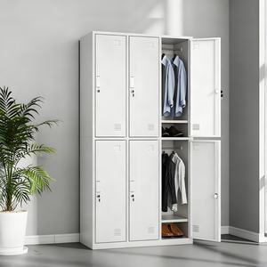 ארון בגדים ארון פלדה לחדר שינה ארון חסין לחות חוסך מקום לאחסון בגדים יומיומיים - Product Image 1