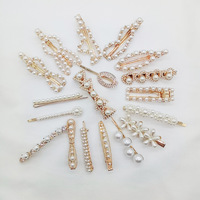17 km — épingles à cheveux en forme de perles, accessoires pour cheveux, chouchou, lapin, cœur, nœud papillon, couronne en cristal, vente en gros, 18 Designs