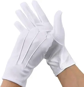 白色涤棉制服礼服仪式手套