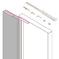 Kit de quincaillerie pour porte pliante double battante en acier inoxydable, système Compack, accessoires de porte pliante à 180 degrés