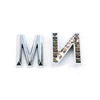 Lettres et chiffres 3D en plastique ABS chromé, électro-plaqué, adhésif, personnalisés OEM/ODM, pour carrosserie de voiture