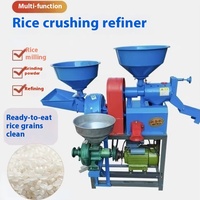 Moulin à riz domestique tout-en-un, nouveau modèle multifonctionnel avec moteur de 7,5 kW, polisseuse de riz, broyeur, décortiqueur, pulpeur et écraseur de coques de riz