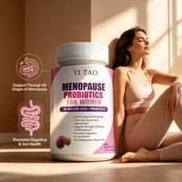 Cápsulas Probióticas de Marca Privada/OEM con pH Balanceado y 400 Mil Millones de Bacterias Vivas para Aliviar los Síntomas de la Menopausia en Mujeres, Naturales