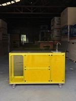 Chariot de vente mobile extérieur en bois de haute qualité pour usage commercial avec table et armoire de rangement