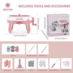 Máquina de Tejer Textil para Niños <span class=keywords><strong>Sentro</strong></span>, Máquina de Tejer con Agujas, 22 Agujas, Máquina de Tejer Circular Manual para Hacer Manualidades, Juguete - Product Image 3