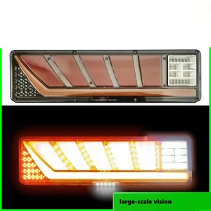 Nouveau feu arrière électronique LED multifonctionnel 24V pour camion, remorque, tracteur, camion à benne basculante, avec fonction de clignotant dynamique, rouge - Product Image 3