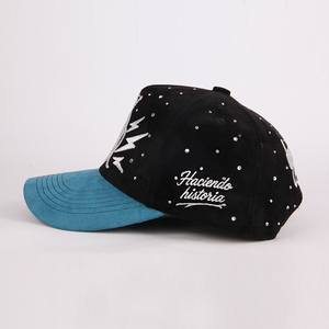Cappellino da Baseball da uomo in cotone ricamato 3D di alta qualità con bordo curvo 5 pannelli sport Gorras camoscio cappellino da Baseball - Product Image 3