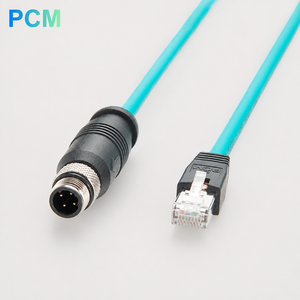 Câble <span class=keywords><strong>Ethernet</strong></span> industriel M12 D Code 4 broches mâle vers RJ45 CAT6A haute flexibilité Profinet EtherCAT pour vision industrielle Cognex Keyence SICK - Product Image 4