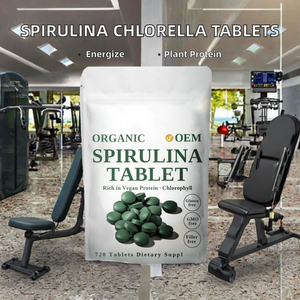 Таблетки спирулины и хлореллы из чистых растительных экстрактов, пищевая добавка оптом для взрослых, от производителя, OEM, ODM - Product Image 2