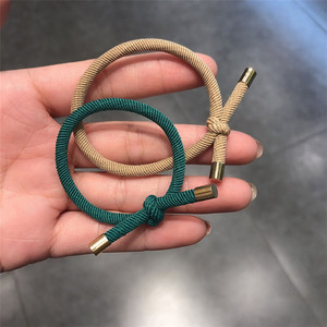 Korean Style Basic <b>Bow</b> Shape Hair Tie/hairband Solid Color Casual Use Perfect Boyfriend's Bun Hairstyle Wrist Hair Tie High - Product Image 3
