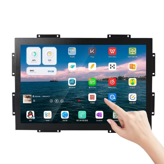 IP65 Waterproof 27inch Industrial Display Rugged Panel Resistive/Capacitive Touch Screen Monitor for ATM Vending Gaming Machine