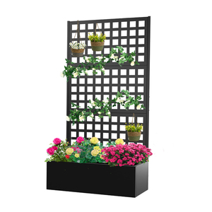 Grand bac à plantes vertical suspendu en fer galvanisé, treillis pour plantes grimpantes - Classique, durable, pour intérieur/extérieur - Product Image 4