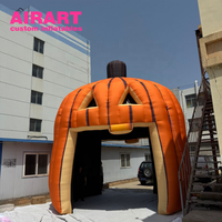 Arche gonflable géante en forme de citrouille pour la décoration d'entrée à la fête d'Halloween