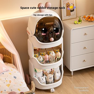 Estante de Almacenamiento Multinivel de Gran Capacidad para Cochecito con Lindo Diseño de Dibujos Animados para el Hogar para Artículos de Bebé, Aperitivos, Vajilla y Libros, Uso como Mesita de Noche - Product Image 2
