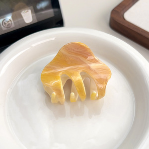 Pince à cheveux de style coréen, série jaune, nouvelle collection haut de gamme, accessoires pour cheveux en plastique pour femmes, épingles à cheveux tendance - Product Image 5