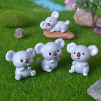 Figur Koala Mini Resin Bercahaya dalam Gelap, Aneka Ragam, untuk Hiasan Taman Peri Mikro, Kerajinan DIY, Dekorasi OEM