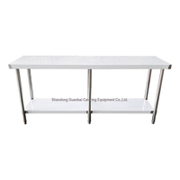 Table de travail industrielle en acier inoxydable 201/304, modulaire, extensible, robuste, capacité de charge de 300 kg/m, pour cuisine commerciale