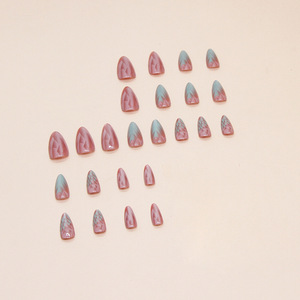 <span class=keywords><strong>Uñas</strong></span> <span class=keywords><strong>Postizas</strong></span> Removibles <span class=keywords><strong>de</strong></span> Longitud Media, Forma Almendrada con Diseño Degradado <span class=keywords><strong>de</strong></span> Ojo <span class=keywords><strong>de</strong></span> Gato, 24 Piezas - Product Image 4