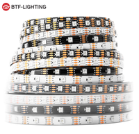 Bande lumineuse LED WS2813 5V RGB programmable 4 broches double signal fil anti-rupture couleur numérique intelligent adressable RGB Pixel