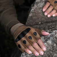 Gants tactiques demi-doigts personnalisés de marque WHCSJ en vert kaki noir, antidérapants et résistants à l'usure, fabriqués en Chine pour le Mexique et le Pérou