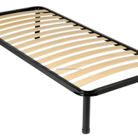 Marco de cama de madera con listón individual, doble, tamaño Queen King