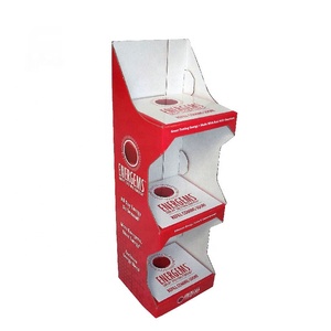 Expositor de Snacks Plegable de Cartón Corrugado Ecológico Moderno Personalizado, Estante de <span class=keywords><strong>Piso</strong></span> de Múltiples Niveles para Promoción de Snacks en Tiendas - Product Image 4