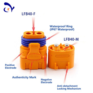 Amass LFB40PB-M <span class=keywords><strong>Jack</strong></span> Board New Original Plug IP67 avec grand courant pour une utilisation verticale pour les applications d'alimentation RF Mâle/Femelle - Product Image 3