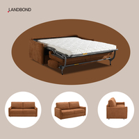 Luxuriöses Konvertierbares 3-Sitzer Freizeit-Schlafsofa für Wohnzimmer, Faltbares Bettsofa mit Schaumstoffmatratze