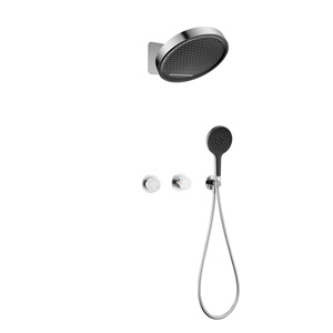 Set <span class=keywords><strong>Doccia</strong></span> <span class=keywords><strong>a</strong></span> Incasso per Hotel e Case, Kit <span class=keywords><strong>a</strong></span> Parete con Soffione <span class=keywords><strong>a</strong></span> Soffitto Nascosto Preinstallato e Doccetta Integrata - Product Image 5