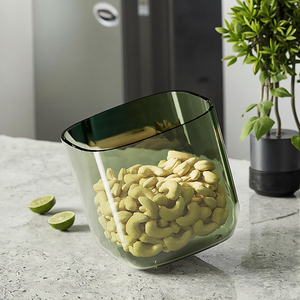 Stackable silicone-kín nhựa trong suốt Pet lưu trữ Jar tủ lạnh lưu trữ box với nắp có thể nhìn thấy thực phẩm lưu trữ container - Product Image 4