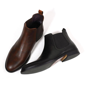 Suministro Directo de Fábrica, Zapatos de Moda Impermeables, <span class=keywords><strong>Botas</strong></span> <span class=keywords><strong>Chelsea</strong></span> para Hombre, <span class=keywords><strong>Botas</strong></span> de Cuero Marrón - Product Image 4
