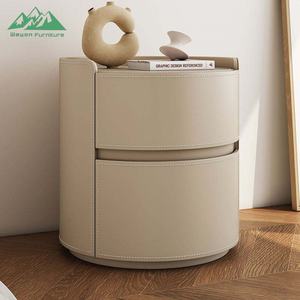 Mesa Auxiliar de Madera Maciza Wayon, Estilo Nórdico Minimalista, Mesita de Noche con 2 Cajones para Dormitorio, Gran Venta - Product Image 2