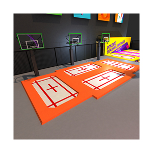 Slam dunk de basket-ball dans un parc de trampolines - Product Image 1