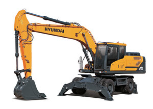 Excavadora de Ruedas Hyundai HW210 Usada, 21 Toneladas, Motor Cummins, Excavadora Móvil con Neumáticos para Trabajos Pesados de Construcción de Carreteras y Puentes - Product Image 2