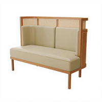 Ensemble de mobilier commercial moderne pour restaurant : banquettes, tables à manger, canapé rembourré en bois, banc, pour café, hôtel