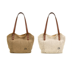 Borsa a Tracolla in Corda di Cotone 30x32Cm Intrecciata per Uso Casual Femminile - Product Image 1