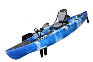 Kayak de pêche à pédales en PEHD de 10 pieds, monoplace, type sit-on-top, avec moteur électrique, durable pour l'océan et les lacs, canoë motorisé - Product Image 4