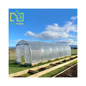 Serre tunnel en polyéthylène à cadre en aluminium 3x12m, petit modèle, pour jardin, prix usine, matériau PE compétitif - Product Image 2
