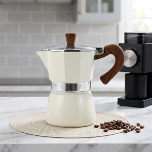 Cafetière <span class=keywords><strong>Moka</strong></span> en aluminium 3 tasses, style Milano, pour cuisinières à gaz, électriques et vitrocéramiques (incompatible induction) - Product Image 1