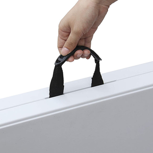 6ft 180cm yarım plastik HDPE katı çelik çerçeve HDPE masa üstü parti yemek kiralama plastik katlanır açık parti masaları ve sandalyeler - Product Image 5