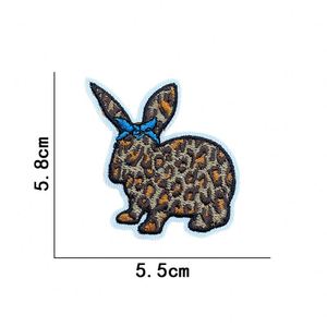 Grande collection de patchs thermocollants brodés à motifs léopard, lapin, étoile, amour, soleil, verre, chapeau, softball, langue pour vêtements - Product Image 6