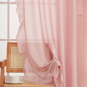 <strong>Sheer</strong> <strong>Curtains</strong>, Factory Direct SalesLight-Permeable &amp; <strong>Opaque</strong> <strong>Sheer</strong> <strong>Curtains</strong> With Ruffled Edge for Balcony &amp; Living Room - Product Image 3