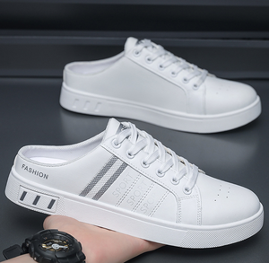 2025 мужские повседневные кроссовки, новая мода, белая спортивная обувь на шнуровке, удобная обувь для прогулок и бега, летняя обувь для студентов - Product Image 4