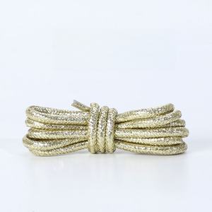 เชือกผูกรองเท้าแบบกลมคุณภาพพรีเมียม สีทองวิบวับ ประดับกลิตเตอร์ สำหรับรองเท้าลำลองและรองเท้ากีฬา - Product Image 6