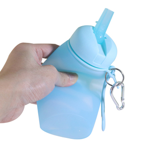 ขวดน้ำพับได้ปลอดสาร BPA สำหรับเด็ก  ขวดน้ำซิลิโคนเกรดอาหารแบบพกพา ขายส่ง - Product Image 3