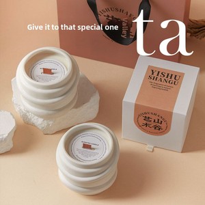 Bougie d'aromathérapie style Xiaoxiang Snail Me, kit DIY, boîte cadeau, fleur d'osmanthus en céramique, cadeau d'anniversaire, poème caché 20-40 - Product Image 3